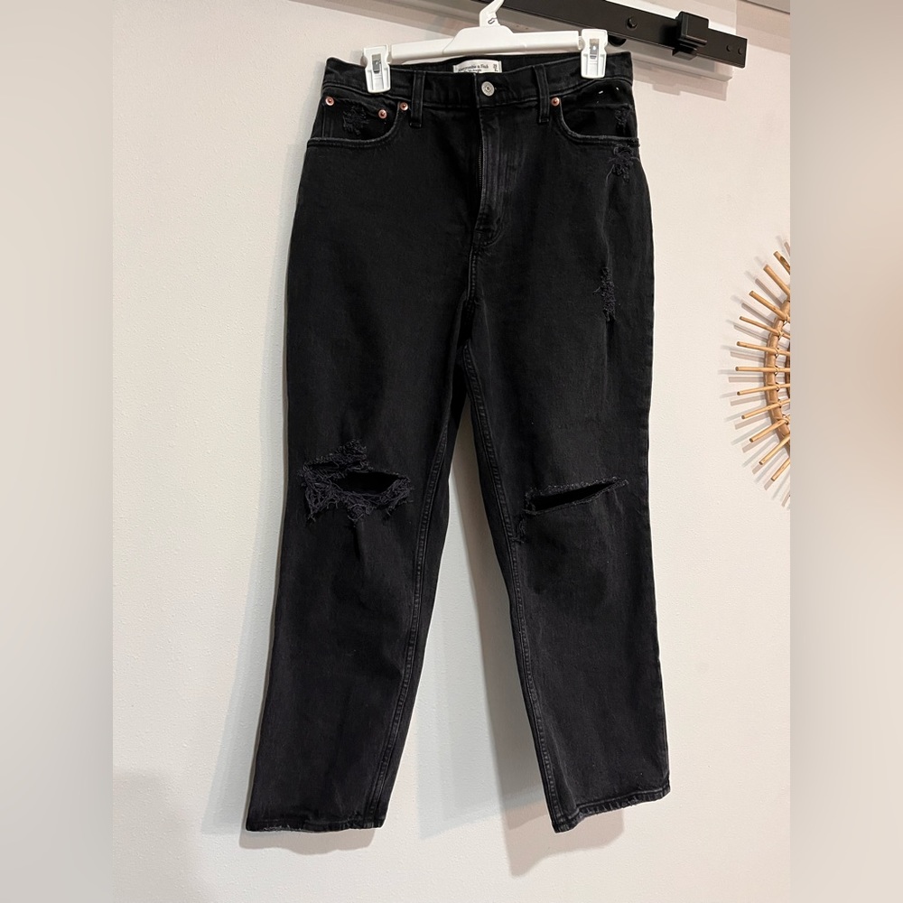 BRAND NEW womens size 8 XS Abercrombie & Fitch black jeans
